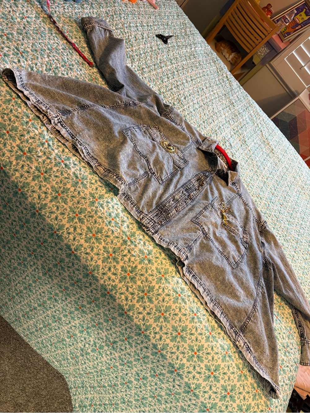 Free People We the Free denim swing Jacket Medium - Picture 9 of 9